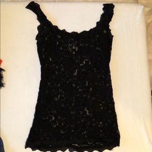 Black lace tank top by kische